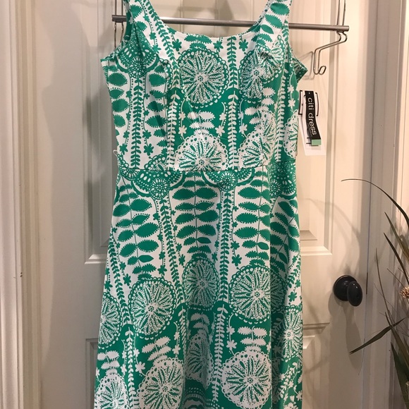 Citi Dress Green & White Floral Abstract Sundress - Picture 2 of 7